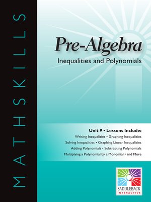 cover image of Pre-Algebra: Inequalities and Polynomials